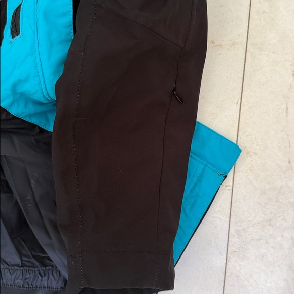 Black and Blue Zip-Up Soft Shell Ski Jacket- sz-10 - Picture 5 of 6